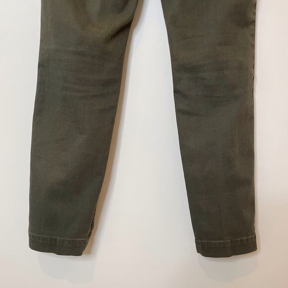 J.Crew Dannie Jeans Back Zipper Cropped Stretch Trip Dark Loden Olive Green 8 - Picture 9 of 14